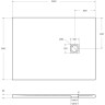 Душевой поддон из искусственного мрамора BELBAGNO TRAY-MR-UNO-AH-120/90-35-W-BO